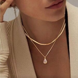 Gold Layered Choker Necklace